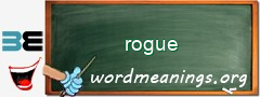 WordMeaning blackboard for rogue